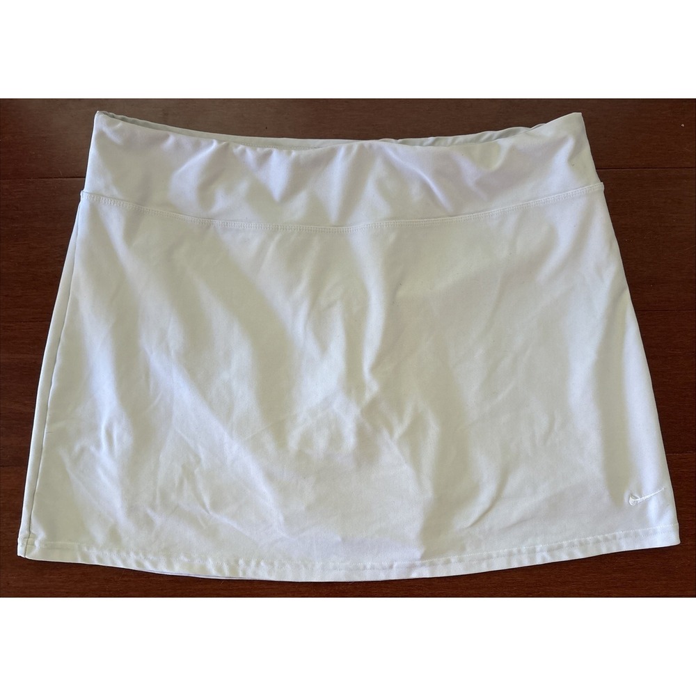 Nike Womens Tennis Golf Skirt Skort White Active Hiking Sz Large